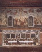 Francesco del Castagno, Last supper and above resurrection